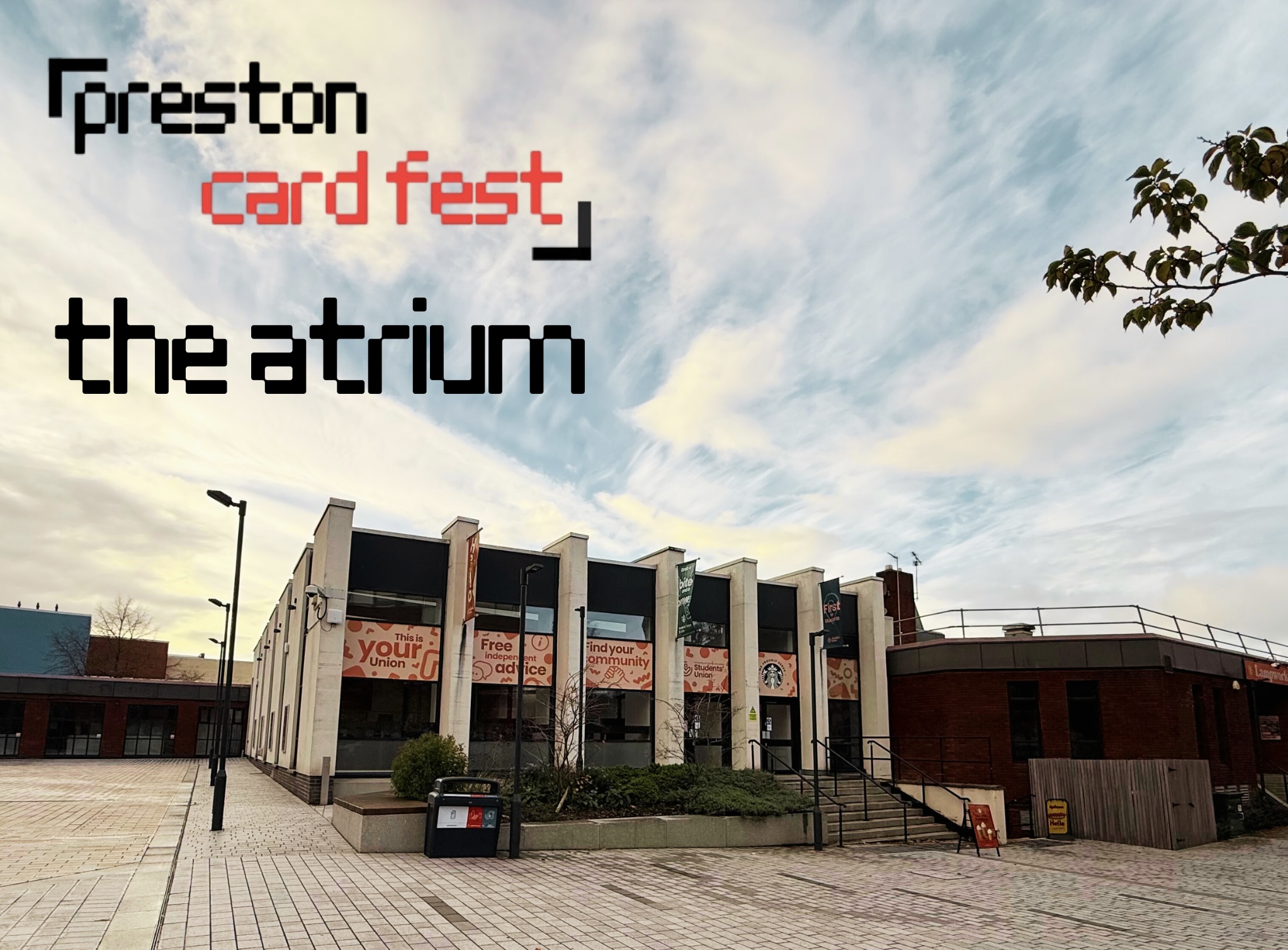 The Atrium, University of Central Lancashire. The location of Preston Card Fest, 2026.